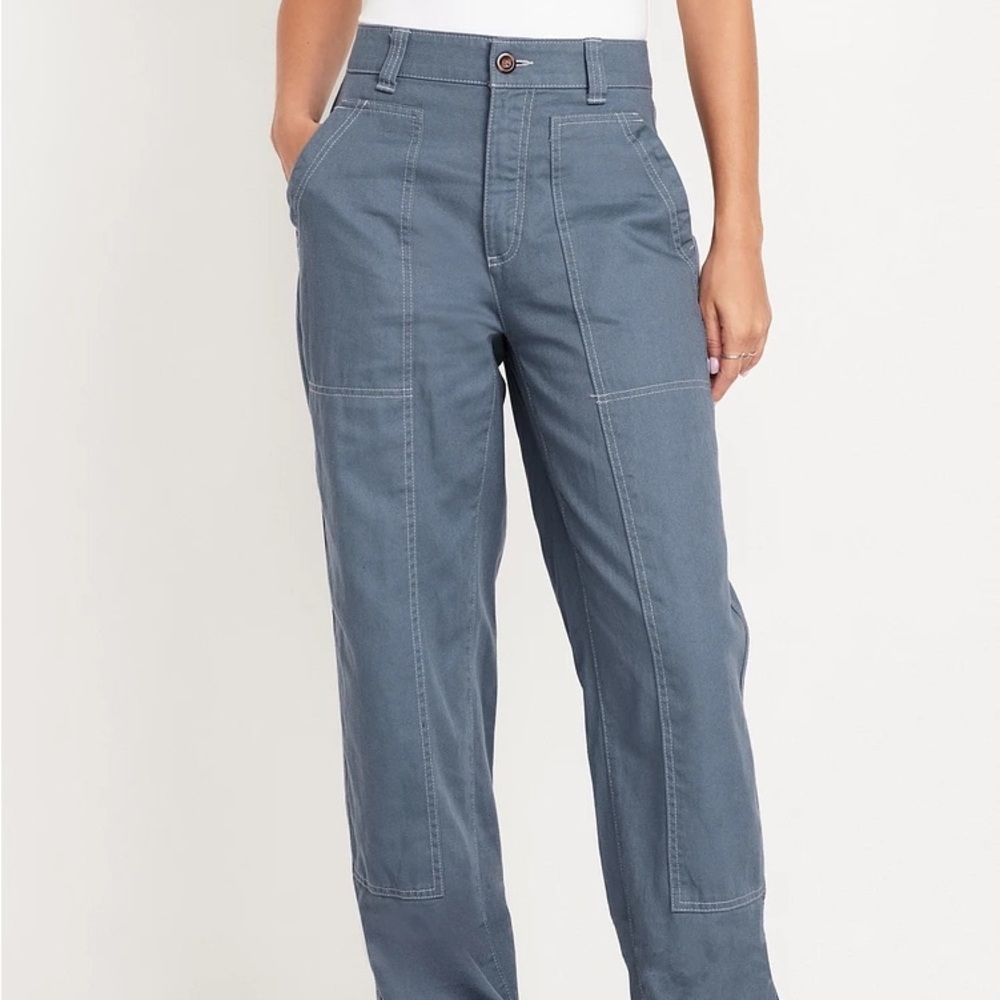 Old navy wide leg utility pants in blue